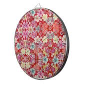 Falln Crimson Floral Chirimen Dartscheibe (Vorderseite rechts)
