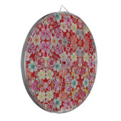 Falln Crimson Floral Chirimen Dartscheibe (Vorderseite Links)