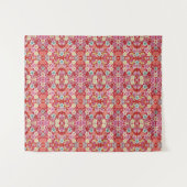 Falln Crimson Floral Chirimen Wandteppich (Vorderseite (Horizontal))