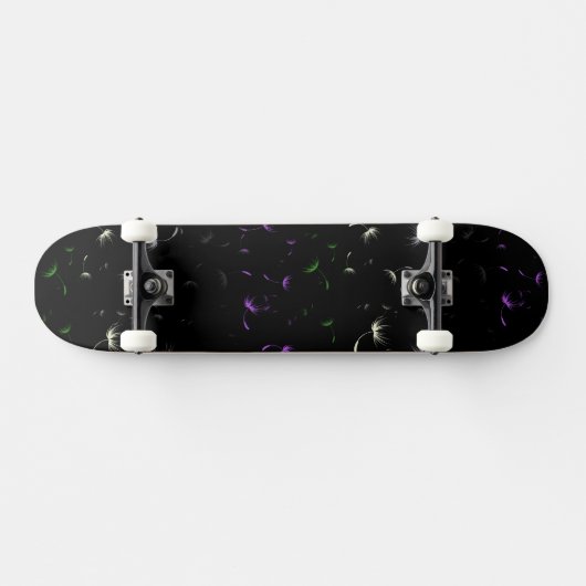 Falln Dandelion Seeds Genderqueer Pride Skateboard (Horizontal)