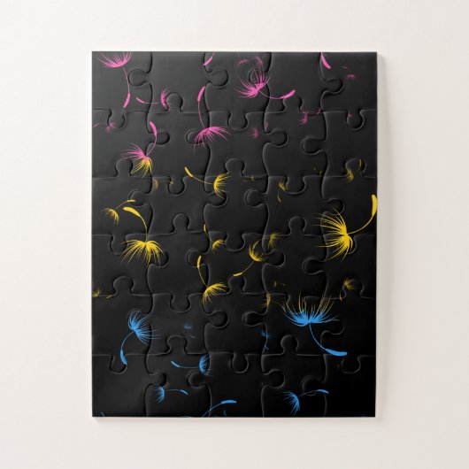 Falln Dandelion Seeds Pansexual Pride Puzzle (Vertikal)