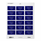 Falln Dark Blue Mermaid Scales Adressaufkleber (Vorne)