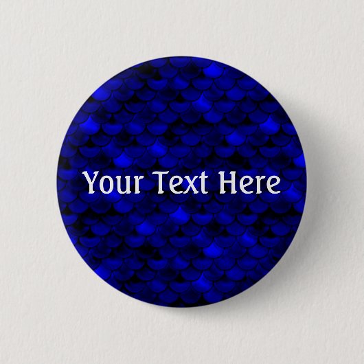 Falln Dark Blue Mermaid Scales Button (Vorderseite)