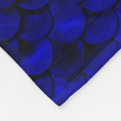 Falln Dark Blue Mermaid Scales Fleecedecke (Ecke)