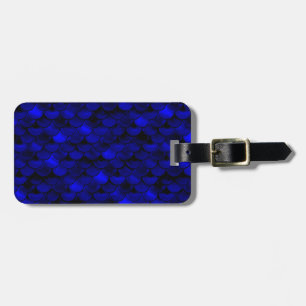 Falln Dark Blue Mermaid Scales Gepäckanhänger