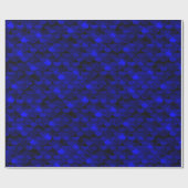 Falln Dark Blue Mermaid Scales Geschenkpapier (Flach)