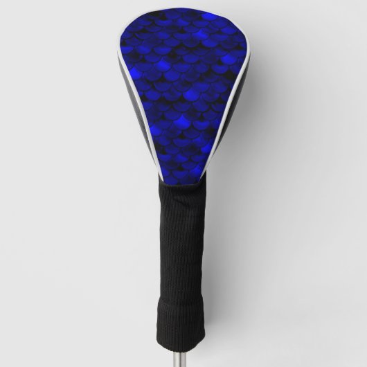 Falln Dark Blue Mermaid Scales Golf Headcover (Vorderseite)