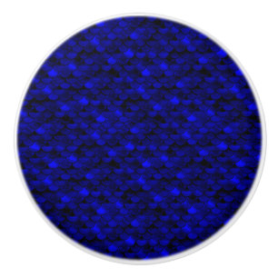 Falln Dark Blue Mermaid Scales Keramikknauf