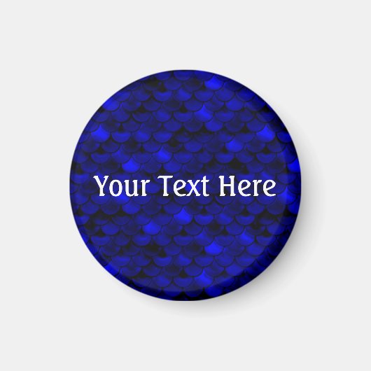 Falln Dark Blue Mermaid Scales Magnet (Vorne)
