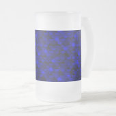 Falln Dark Blue Mermaid Scales Mattglas Bierglas (VorderseiteRechts)