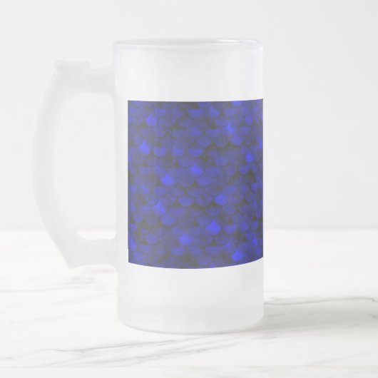 Falln Dark Blue Mermaid Scales Mattglas Bierglas (Links)