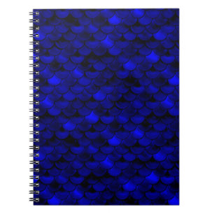 Falln Dark Blue Mermaid Scales Notizblock