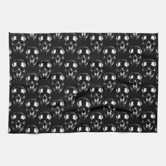 Falln Dark Skulls Geschirrtuch (Horizontal)