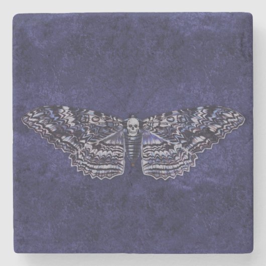 Falln Deathshead Moth Steinuntersetzer (Vorderseite)