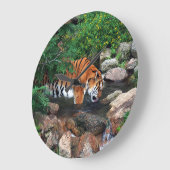 Falln Drink Tiger Große Wanduhr (Winkel)