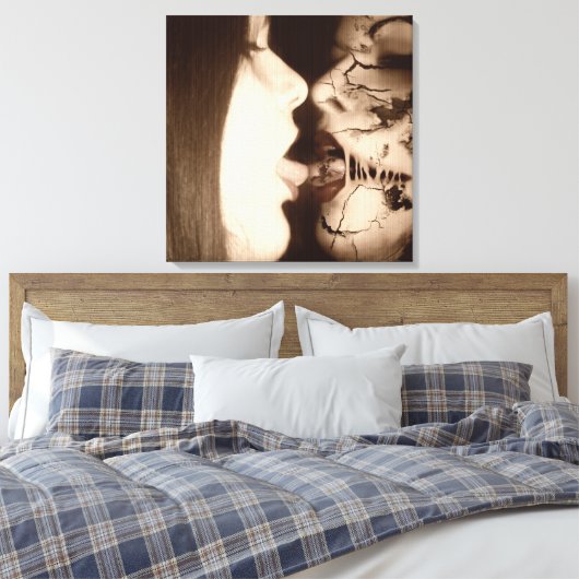 Falln Embrace Leinwanddruck (Insitu (Schlafzimmer))