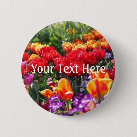 Falln Floral Crimson Waves Button (Vorderseite)