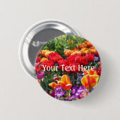 Falln Floral Crimson Waves Button (Vorne & Hinten)