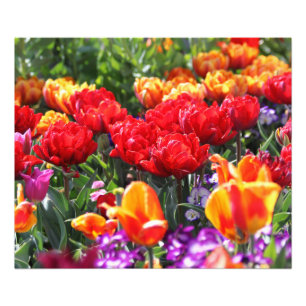 Falln Floral Crimson Waves Fotodruck
