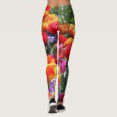 Falln Floral Crimson Waves Leggings (Rückseite)