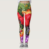 Falln Floral Crimson Waves Leggings (Vorderseite)