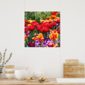 Falln Floral Crimson Waves Poster (Küche)