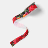 Falln Floral Crimson Waves Satinband (Rückseite)