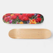 Falln Floral Crimson Waves Skateboard (Horizontal)