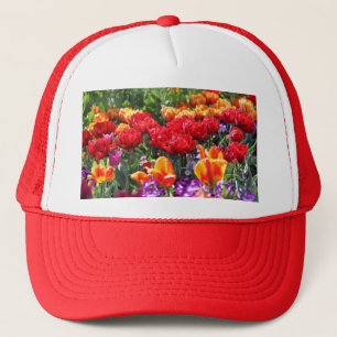 Falln Floral Crimson Waves Truckerkappe