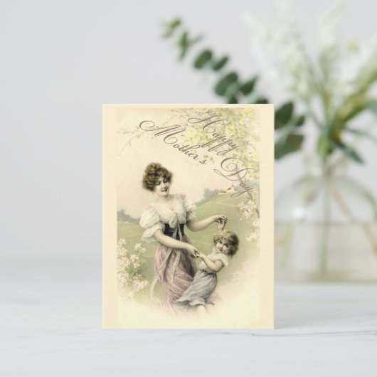 Falln Frühlingstanztag Muttertag Postkarte (Stehend Vorderseite)