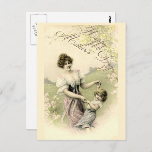 Falln Frühlingstanztag Muttertag Postkarte (Vorne/Hinten)