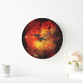 Falln Galaxy auf Feuer Große Wanduhr (Zuhause)