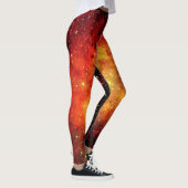 Falln Galaxy auf Feuer Leggings (Rechts)