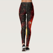 Falln Galaxy auf Feuer Leggings (Rückseite)