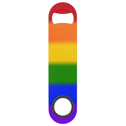 Falln Gay Pride-Flagge Speedflaschenöffner (Vorderseite)