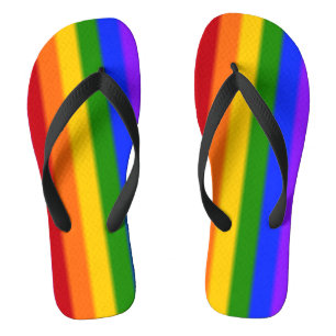 Falln Gay Pride-Flaggen-Version 2 Badesandalen