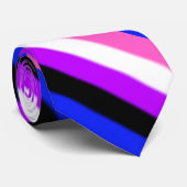 Falln Genderfluid Stolz-Flagge Krawatte (Gerollt)