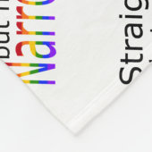 Falln gerade, aber nicht schmaler (schwarzer Text) Fleecedecke (Ecke)