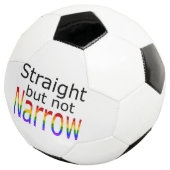 Falln gerade, aber nicht schmaler (schwarzer Text) Fußball (Dreiviertel)