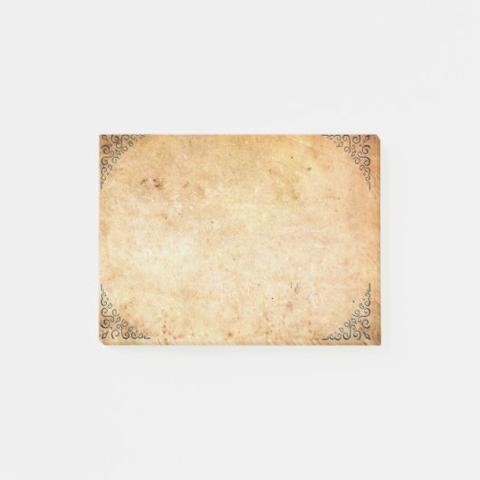 Falln gerahmte Ecken gealtertes Papier Post-it Klebezettel (Vorderseite)