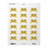 Falln Gold Archangel Wings Adressaufkleber (Vorne)