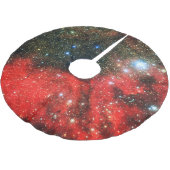 Falln Gold Dusted Galaxy Polyester Weihnachtsbaumdecke (Schrägansicht)