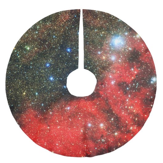 Falln Gold Dusted Galaxy Polyester Weihnachtsbaumdecke (Vorderseite)