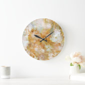 Falln-Gold-Rippled-Marmor Große Wanduhr (Zuhause)