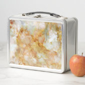 Falln-Gold-Rippled-Marmor Metall Lunch Box (Beispiel)