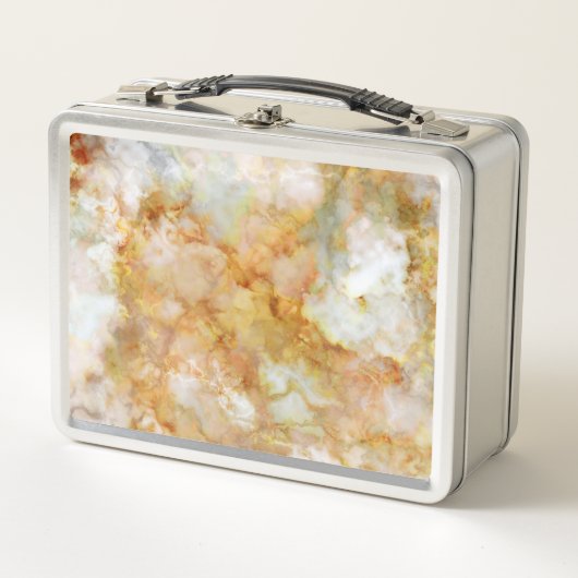 Falln-Gold-Rippled-Marmor Metall Lunch Box (Vorderseite)