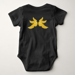 Falln Golden Archangel Wings Baby Strampler