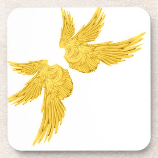 Falln Golden Archangel Wings Untersetzer (Vorderseite)
