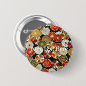 Falln Golden Chrysanthemums Button (Vorne & Hinten)