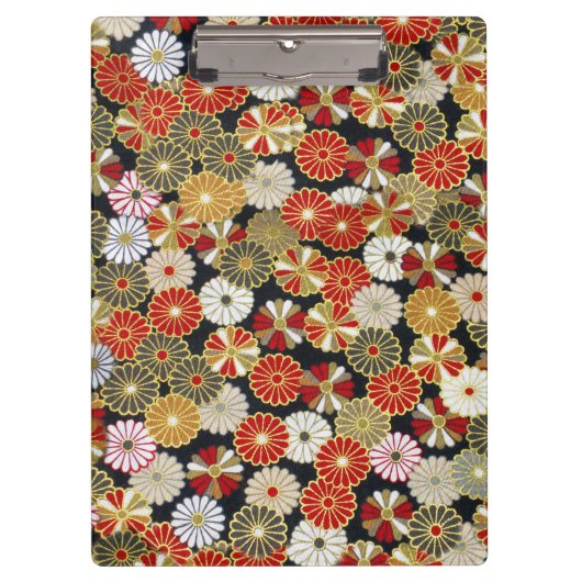 Falln Golden Chrysanthemums Klemmbrett (Vorderseite)
